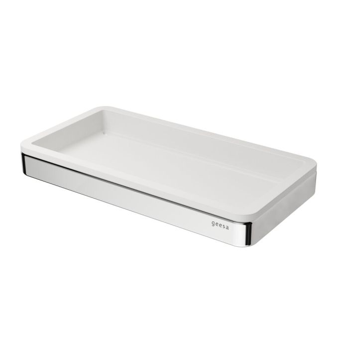 Geesa Ablag Rahmen 918802-02 21 cm chrom/ weiß