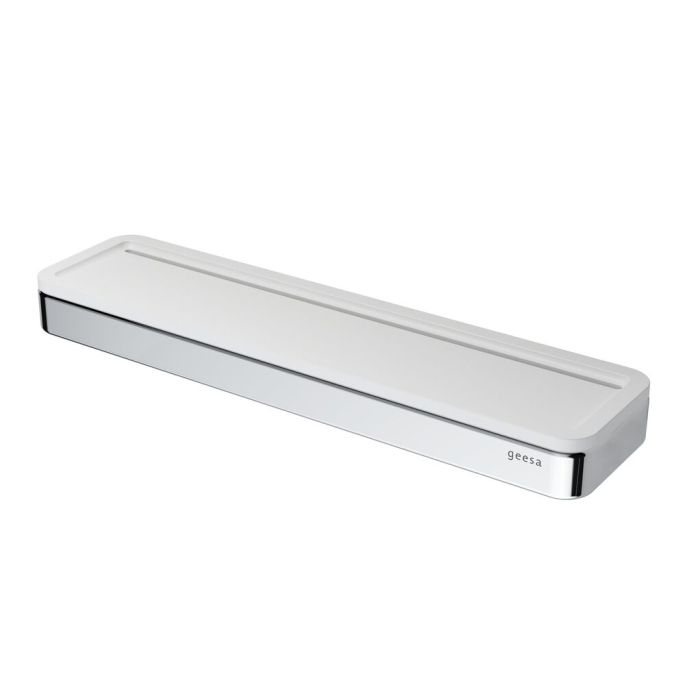 Geesa Frame 918805-02 shelf 26 cm chrome/ white