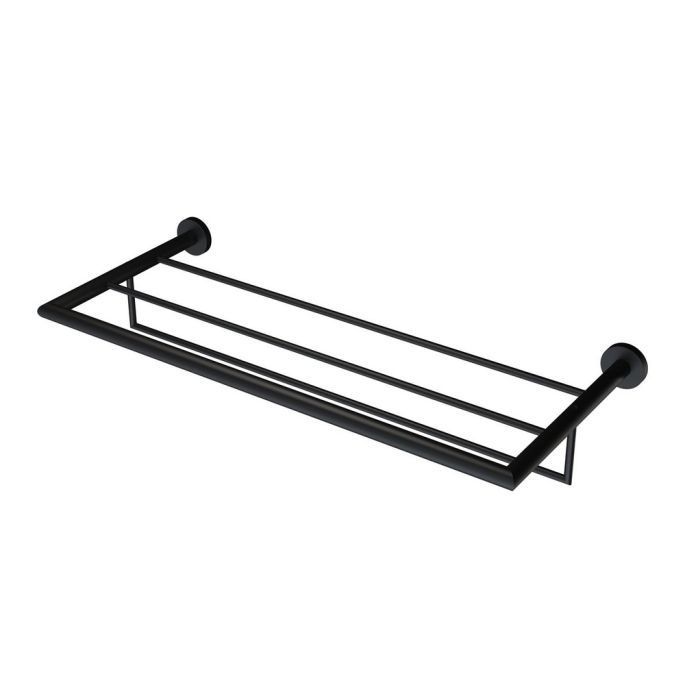 Geesa Nemox Black 916552-06 handdoekrek met planchet 60 cm mat zwart