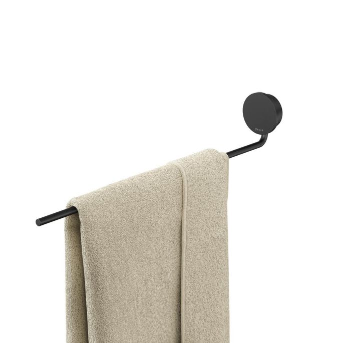 Geesa Opal Black 917205-06 handdoekrek 1 arm zwart