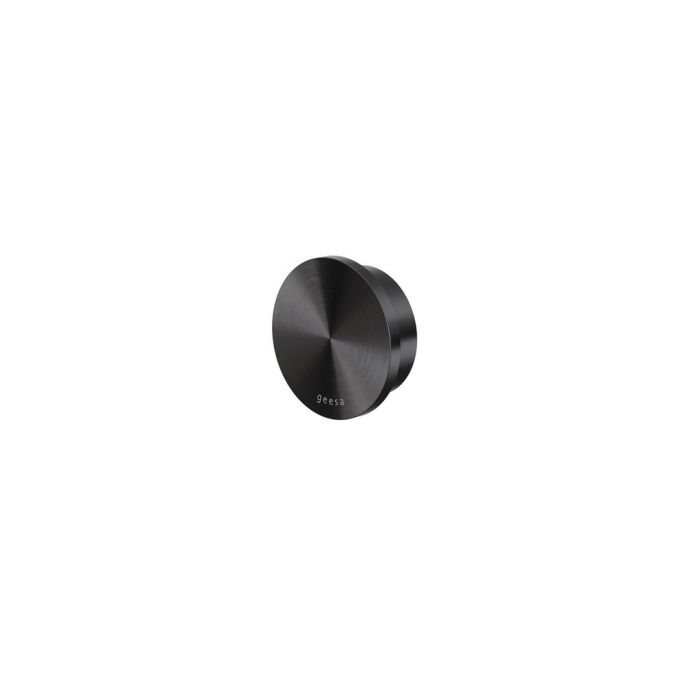 Geesa Opal Brushed Metal Black 917245-09 handdoekhaak groot zwart metaal geborsteld