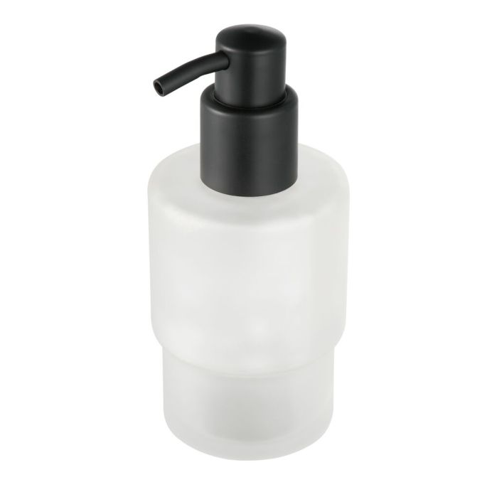 Geesa Shift Black - Nemox Black - Opal Black - Topaz Black - Frame Black 91224710 zeepdispenser 200 ml zwart/ gesatineerd glas