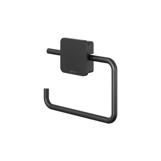 Geesa Topaz Black 917909-06-A toiletrolhouder zonder klep zwart