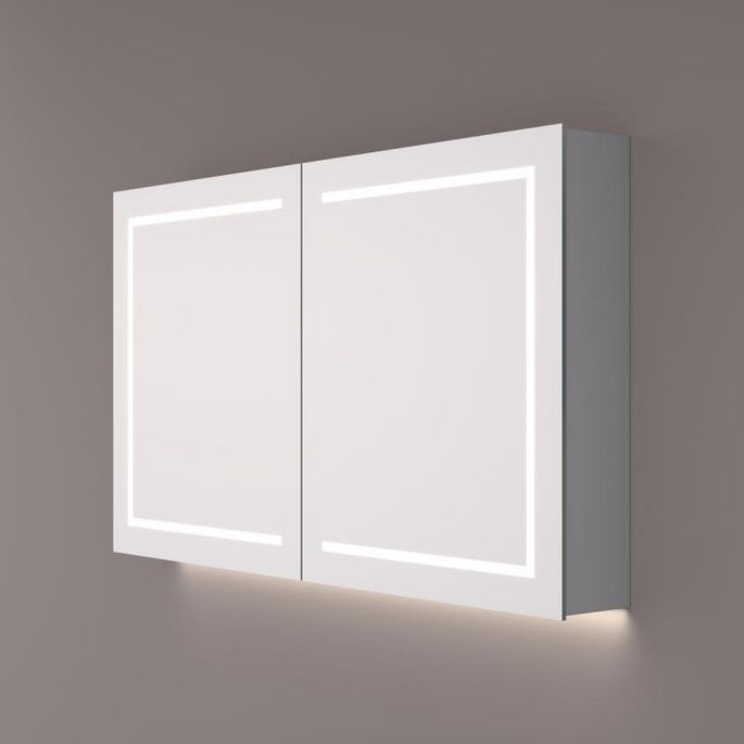 Hipp Design SPK 62060 luxe spiegelkast met LED baan rondom en indirecte LED verlichting onder 60x70x14cm