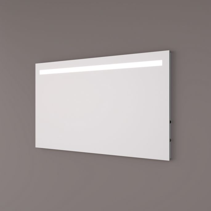 Hipp Design SPV 3040 spiegel 140x70cm met 1 horizontale LED baan, spiegelverwarming en stopcontact