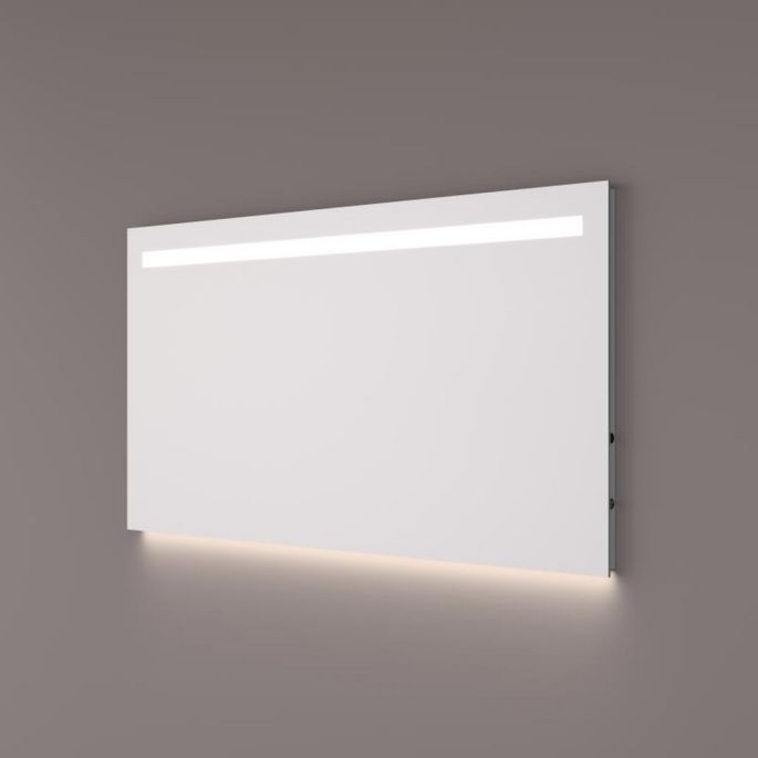 Hipp Design SPV 4010 spiegel 80x70cm met 1 horizontale LED baan, indirecte verlichting onder en spiegelverwarming