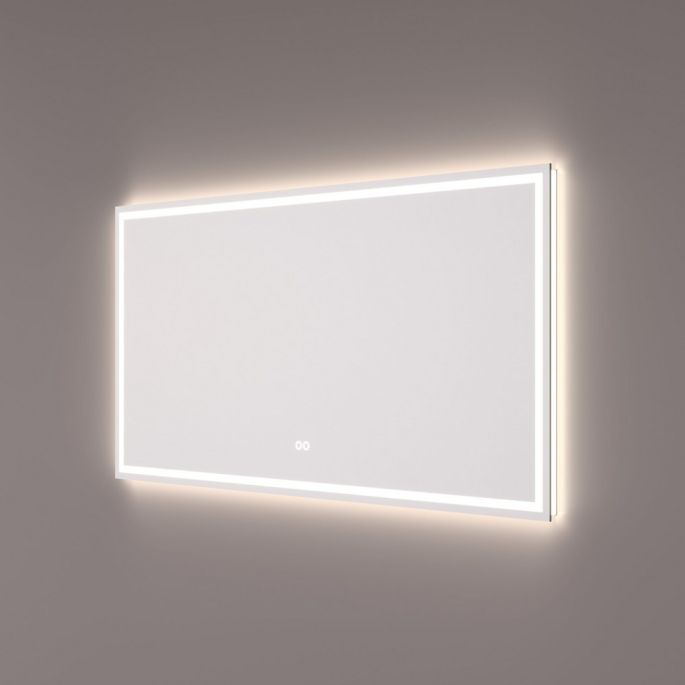 Hipp Design SPV 9025 KW spiegel 90x70cm met directe en indirecte LED verlichting rondom en spiegelverwarming