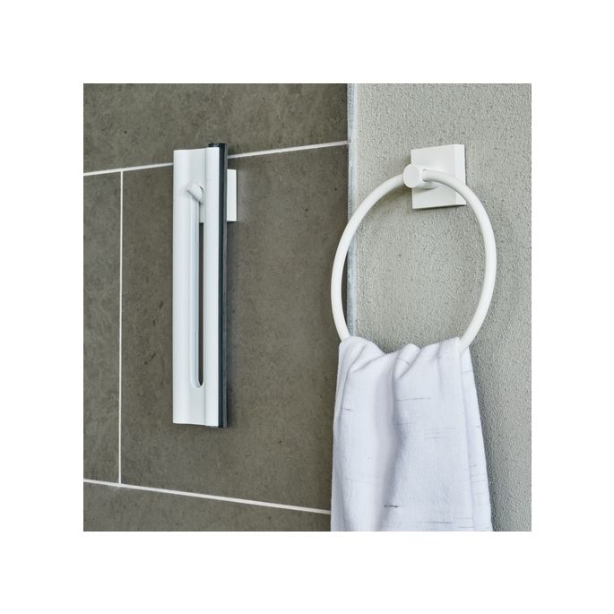 Smedbo Sideline DX2145 shower squeegee with easy-grip handle white