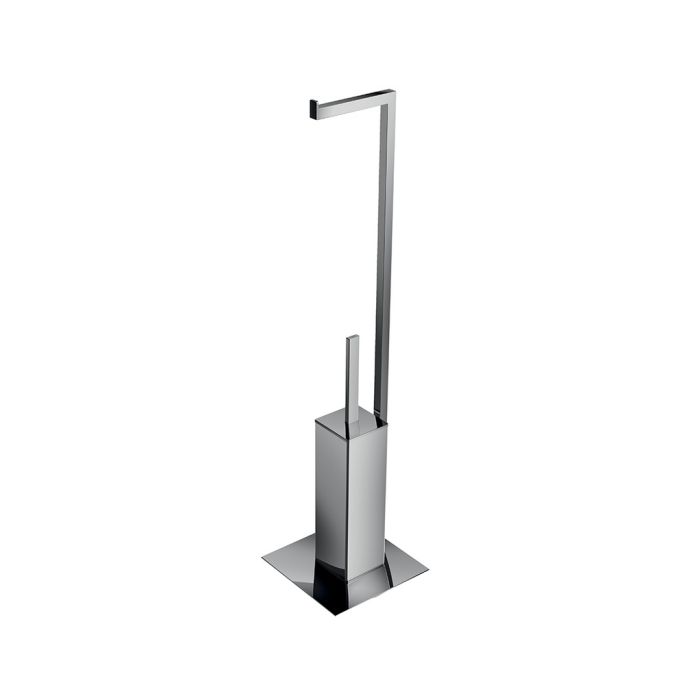 Inda Divo A3386AWM multifunctional standard toilet roll and toilet brush holder matt white