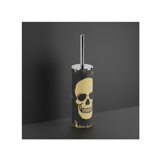 Inda MY Art Skull AV014BCR04Y toiletborstelgarnituur chroom