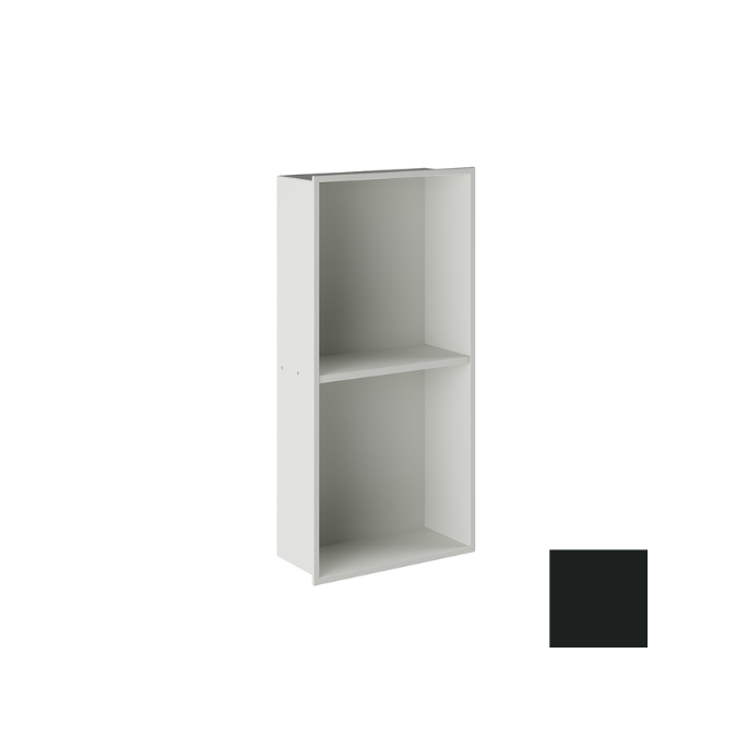 Inda MY Secret A80200NE recessed niche 2 compartments reversible 305x610mm matte black
