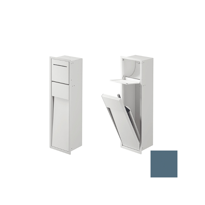 Inda MY Secret A8085AAV inbouwnis met toiletrolhouder en toiletborstelgarnituur 190x660mm mat avio
