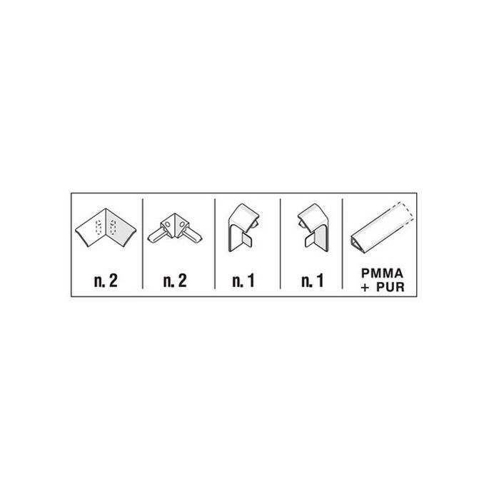 Exa-Lent XX Bordoflex acrylic joint strip for bathtub and shower tray