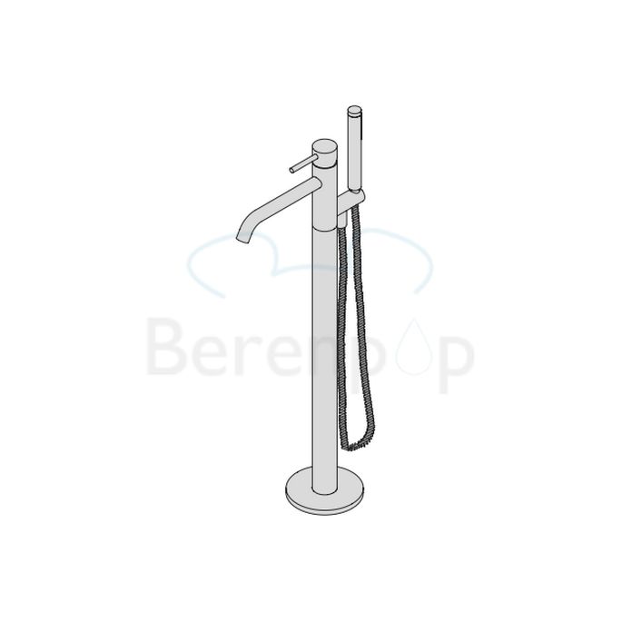 Clou Xo CL060401329 type 13 vrijstaande badkraan met handdouche chroom