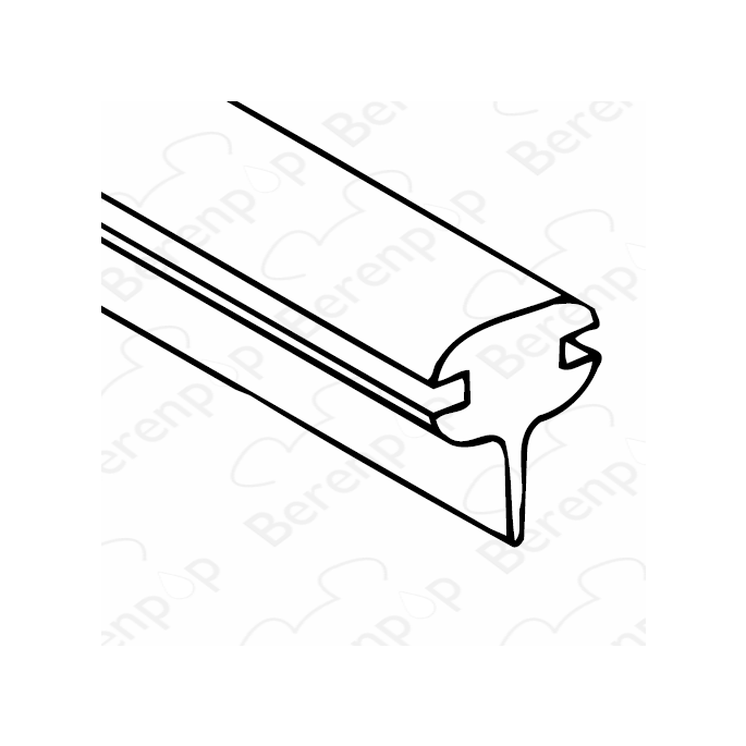 HSK Favorit E60076 slide-in rubber for 2-part or 3-part bath wall, white *no longer available*