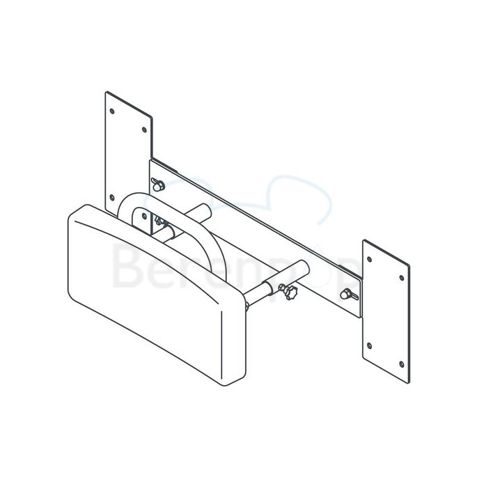 Handicare (Linido) LI2705200402 Backrest for concealed cistern stainless steel coated white