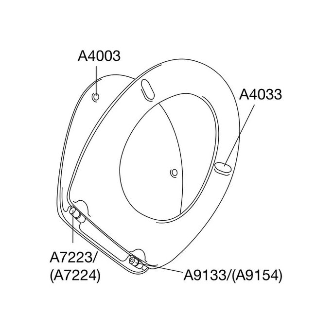 Pressalit T2 316000-B13999 toiletzitting met deksel wit