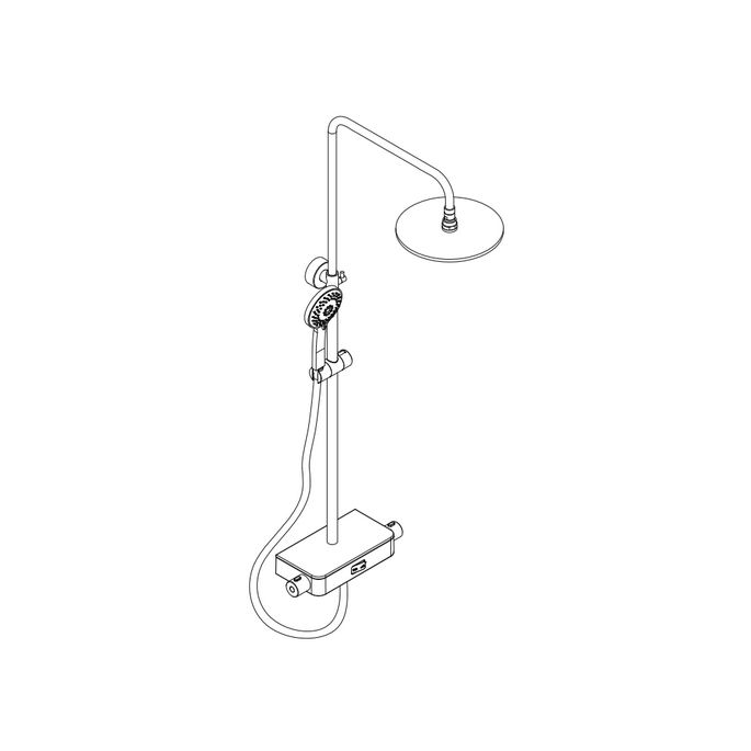 HSK AquaSwitch RS 200 rond 1001900 showerset met thermostaat chroom