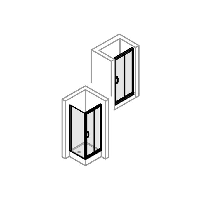 Huppe X1, 061261 verticale afdichtingsstrip, deursegment