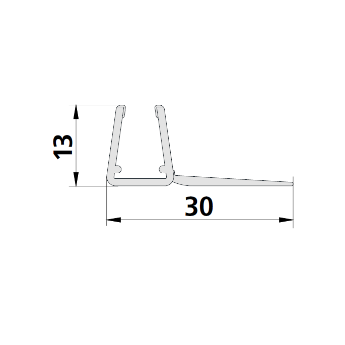 Kermi 6034771 glasafdichting verticaal 200cm