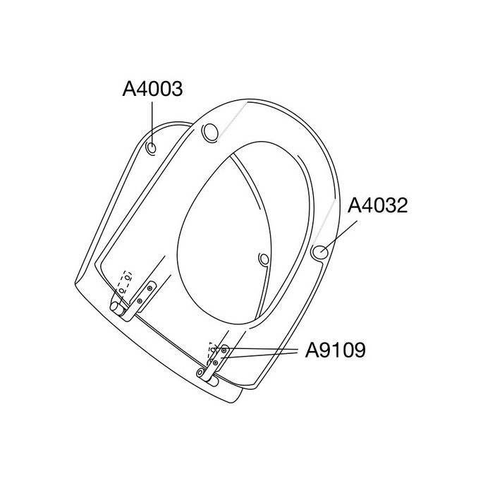 Pressalit Objecta D 171111-BD6999 toilet seat without cover black polygiene