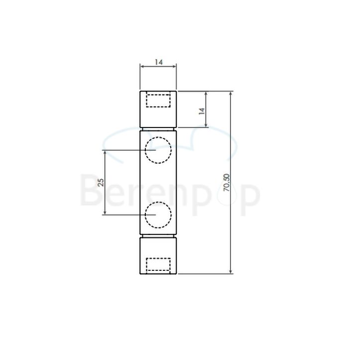 Clou Quadria CL090111429 2-lid towel rail chrome