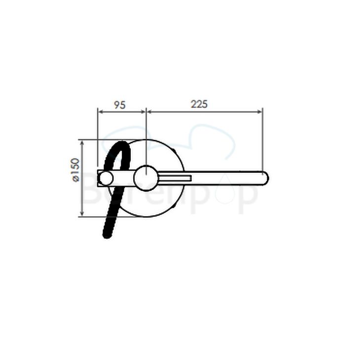 Clou Xo CL060401329 type 13 vrijstaande badkraan met handdouche chroom
