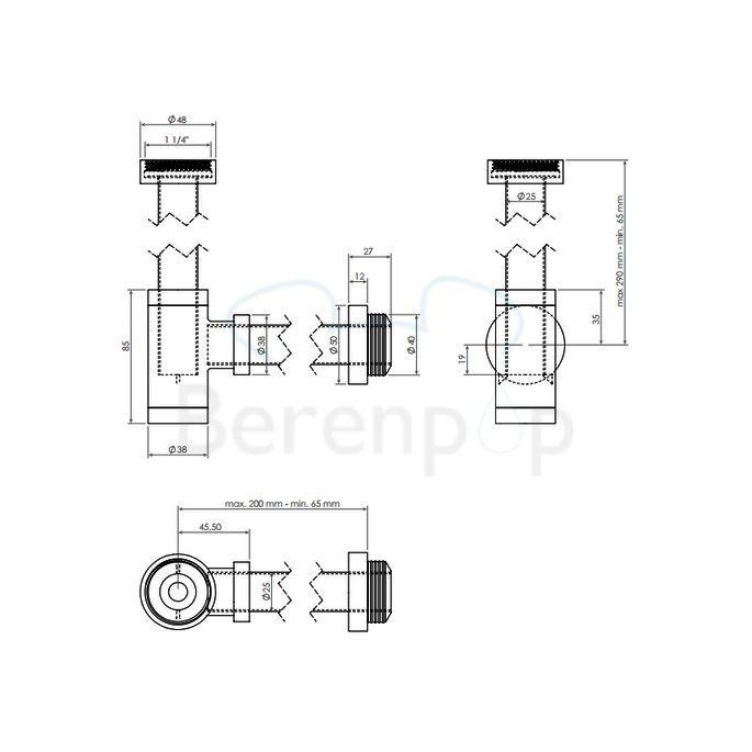Clou MiniSuk CL065301129 Design-Siphon für Springbrunnen Chrom