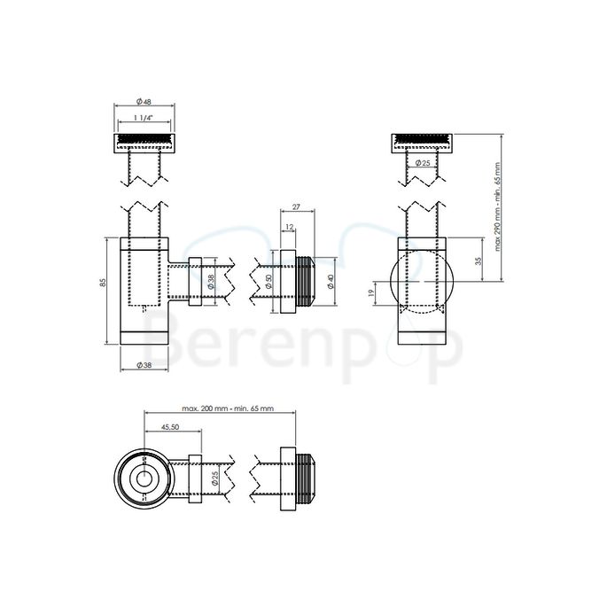 Clou MiniSuk CL065301141 Design-Siphon für Springbrunnen gebürsteter Edelstahl