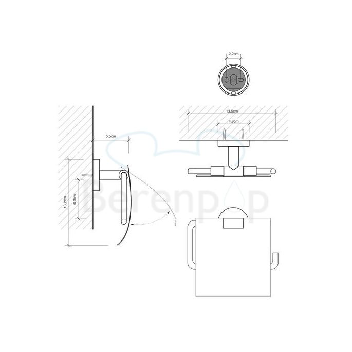 Decor Walther Basic 0530200 BA TPH4 toiletrolhouder chroom