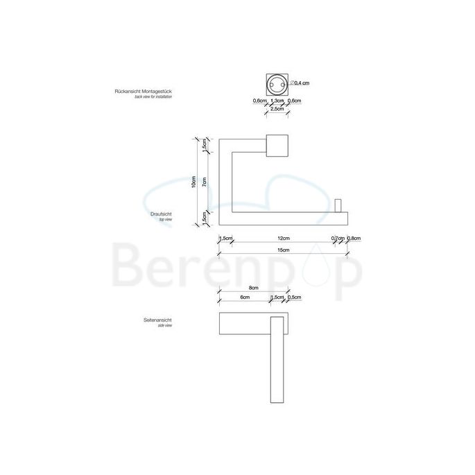 Decor Walther Corner 0561550 CO TPH3 toiletrolhouder mat wit