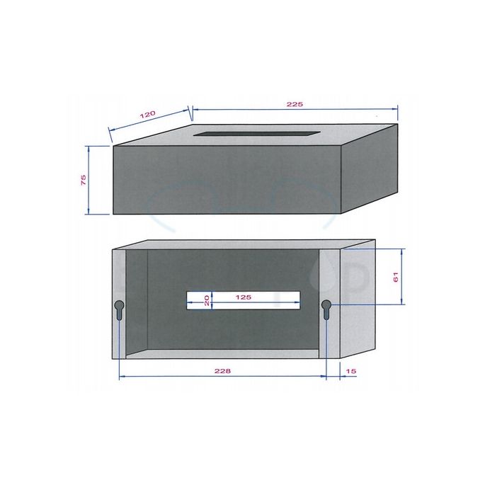 Decor Walther Bloque/ Corner 0830466 KB 82 tissuehouder mat donker metaal