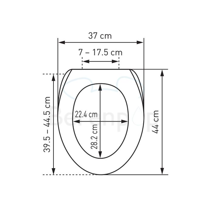 Diaqua Brest 31163641 toilet seat with lid white