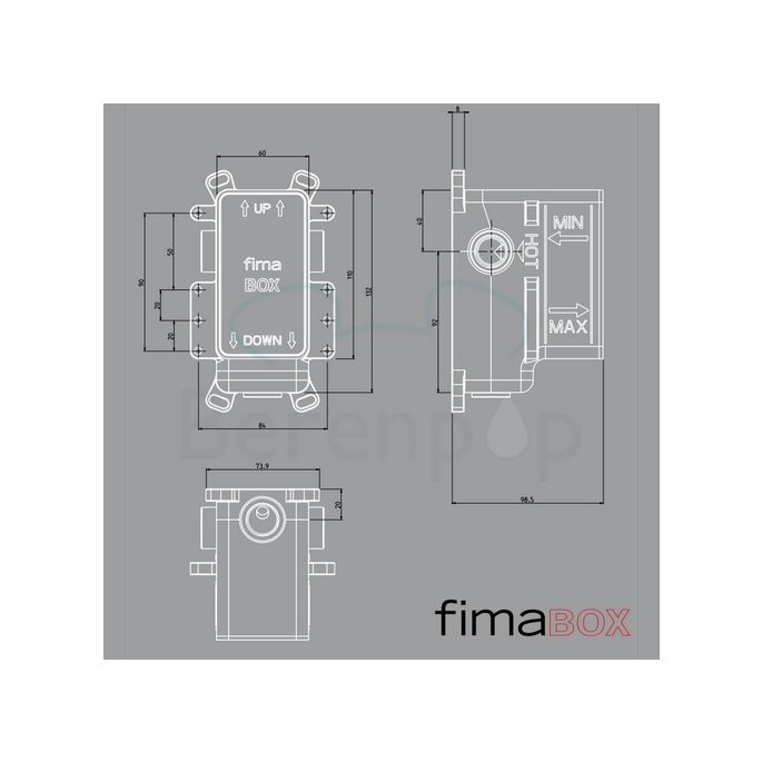 Fima Carlo Frattini F3000 FIMABOX inbouwdeel voor bad- en douchekraan