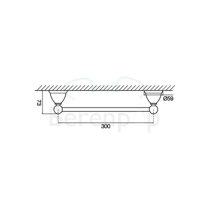 Fima Carlo Frattini Style F604030CR Towel holder 30cm chrome