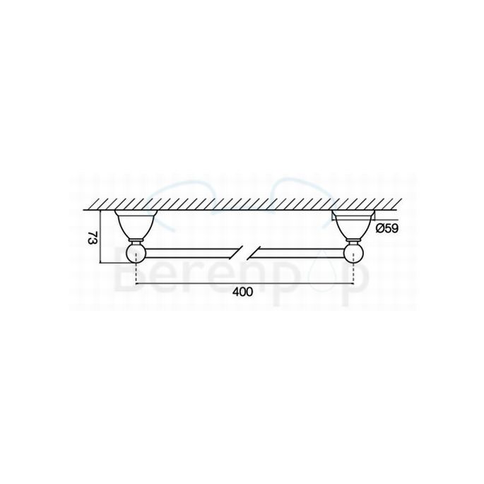 Fima Carlo Frattini Style F604040CR handdoekhouder 40cm chroom