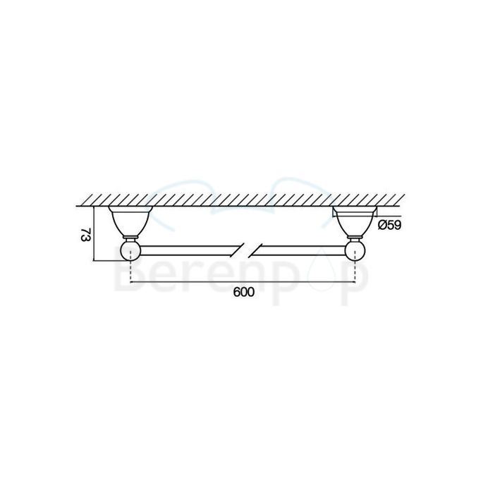 Fima Carlo Frattini Style F604060CR handdoekhouder 60cm chroom