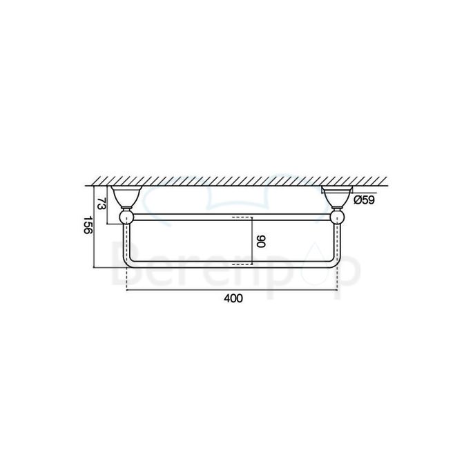 Fima Carlo Frattini Style F604140CR Towel holder double 40cm chrome