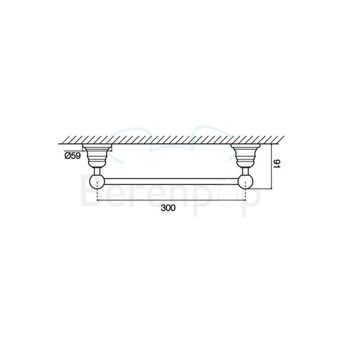 Fima Carlo Frattini Victory F606030OR Towel holder 30cm gold