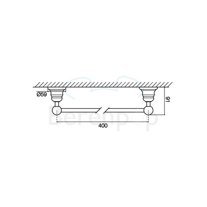 Fima Carlo Frattini Victory F606040CR Towel holder 40cm chrome