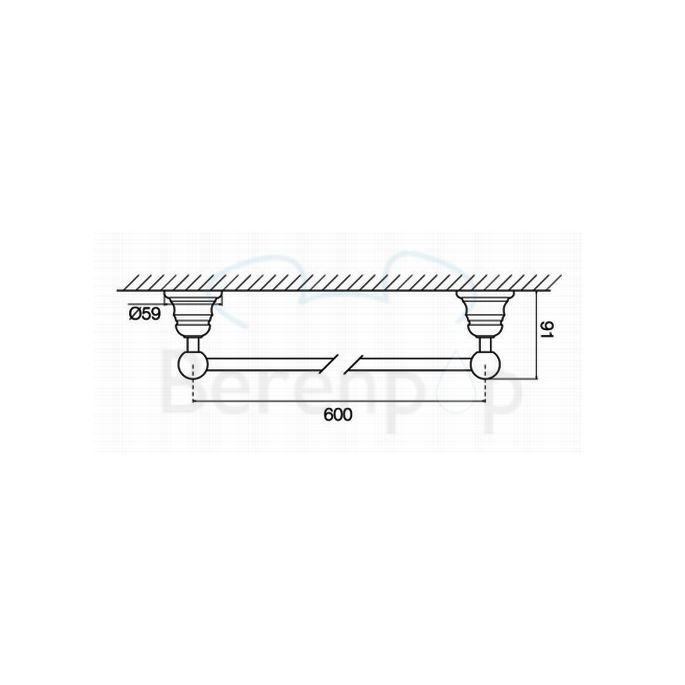 Fima Carlo Frattini Victory F606060CR Towel holder 60cm chrome