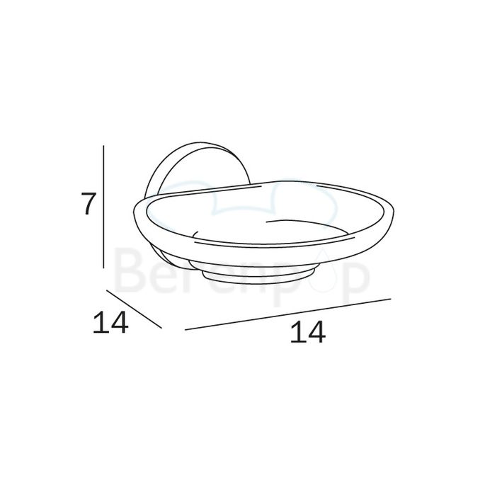 Inda Colorella A23110CR03 zeephouder transparant helder glas/ chroom