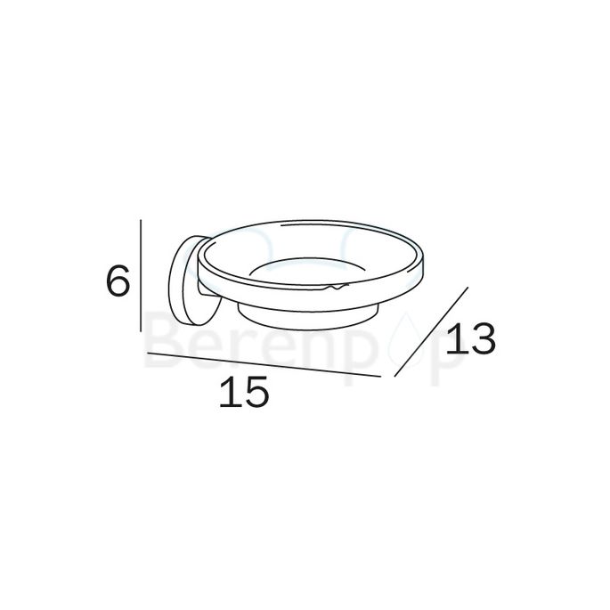 Inda Gealuna A10110CR03 zeephouder transparant helder glas/ chroom