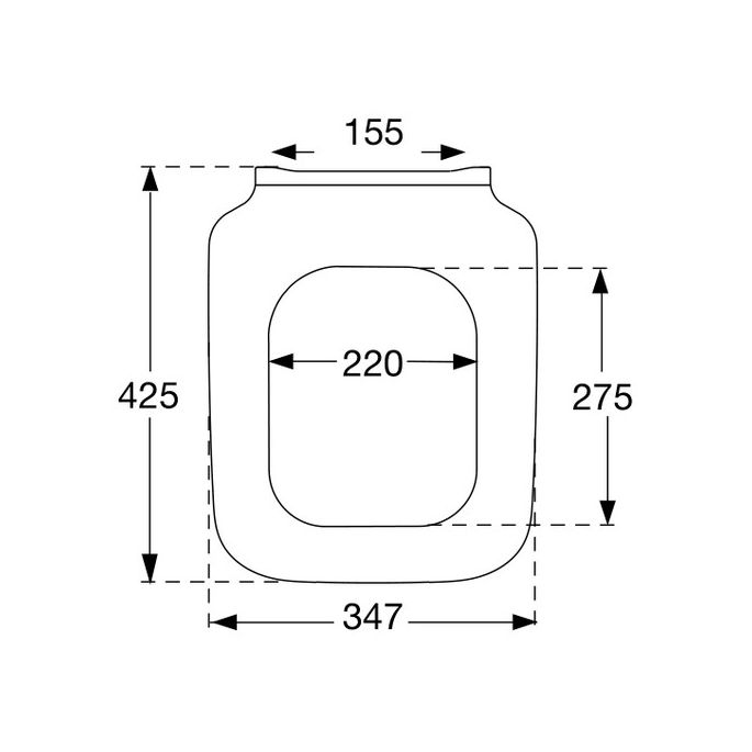 Pressalit Plan 780000-D98999 toiletzitting met deksel wit