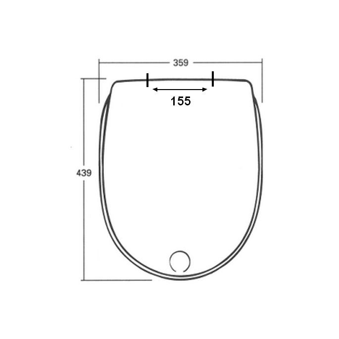 Sphinx Milano S8H5200R000 OL-204 toiletzitting met deksel wit (OUTLET)