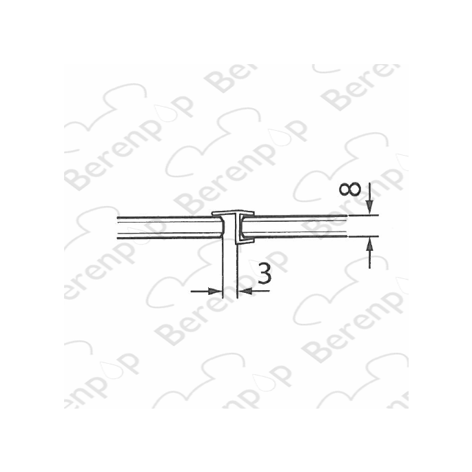 Villeroy and Boch Subway PGR60458500009 H-Profil klein, 200cm, 8mm