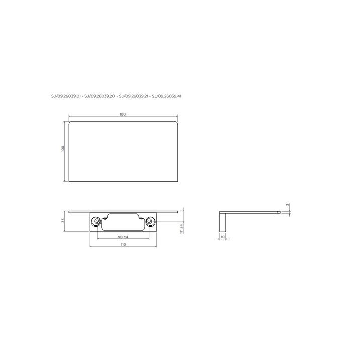 Clou Sjokker SJ092603901 planchet 180mm chroom