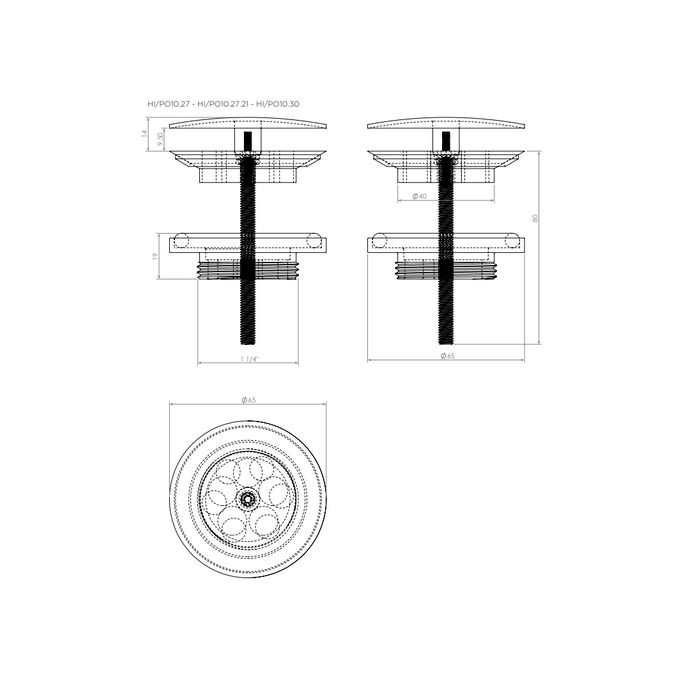 Clou Wash Me HIPO102721 afvoerplug t.b.v. wastafel mat zwart