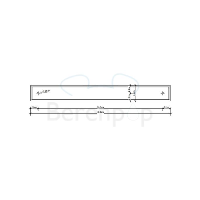 Decor Walther 0330134 BOOK 40 LED wandlamp dimbaar 40x11,5cm geborsteld nikkel