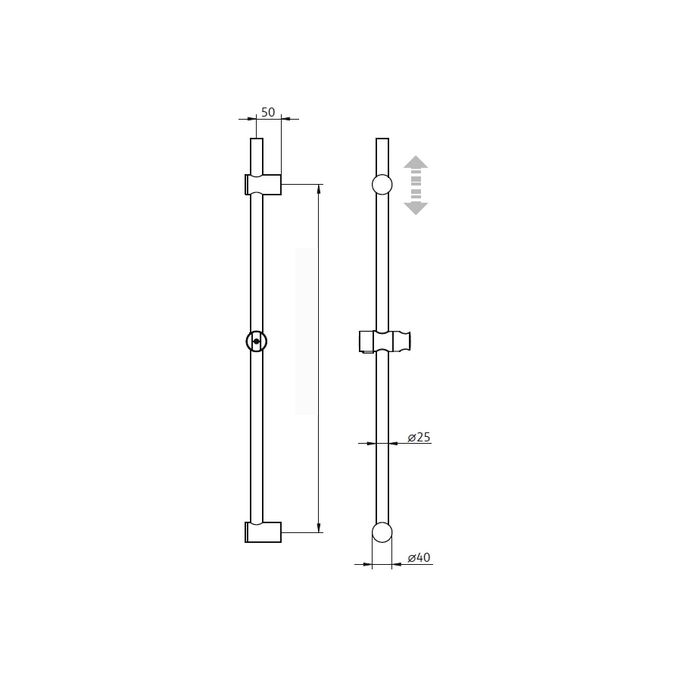 HSK Shower & Co! 1000121 showerset 1.21 rond met veiligheidsthermostaat chroom